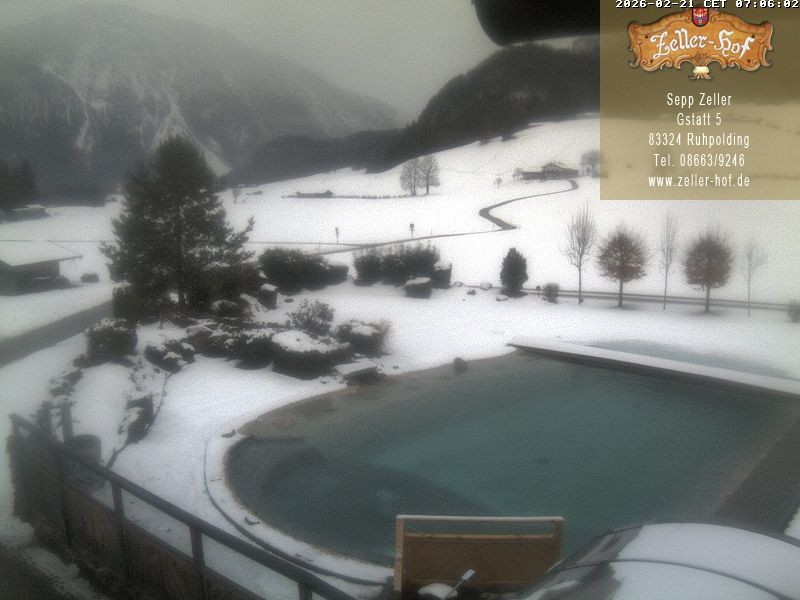 Archiv Foto Webcam Ruhpolding: Blick vom Zeller Hof