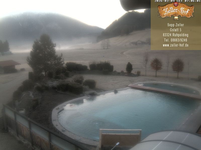 Archiv Foto Webcam Ruhpolding: Blick vom Zeller Hof