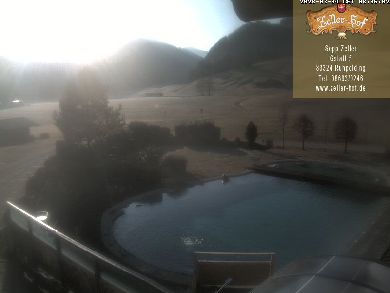 Archiv Foto Webcam Ruhpolding: Blick vom Zeller Hof