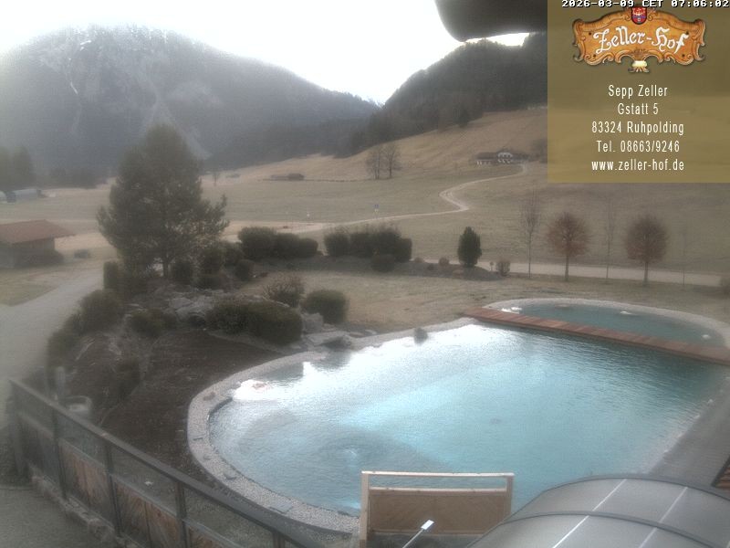 Archiv Foto Webcam Ruhpolding: Blick vom Zeller Hof