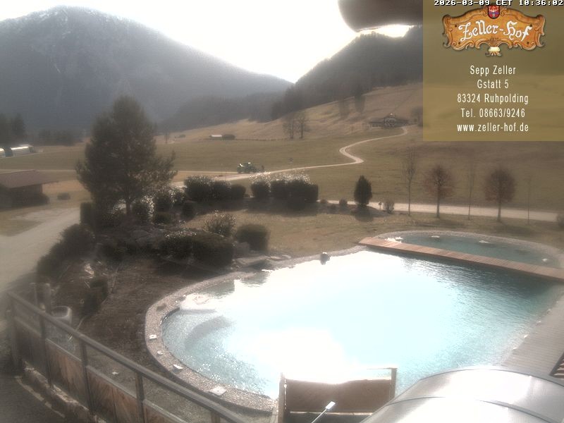 Archiv Foto Webcam Ruhpolding: Blick vom Zeller Hof