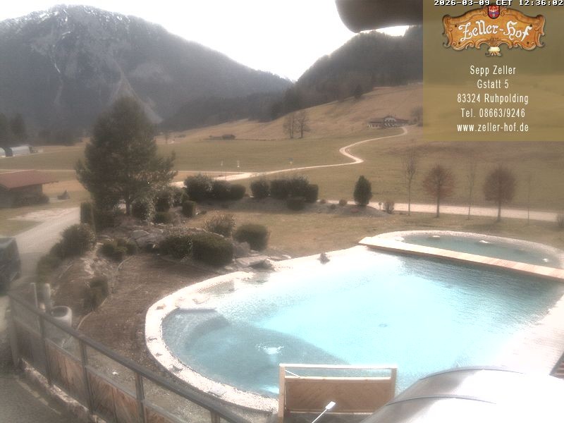 Archiv Foto Webcam Ruhpolding: Blick vom Zeller Hof