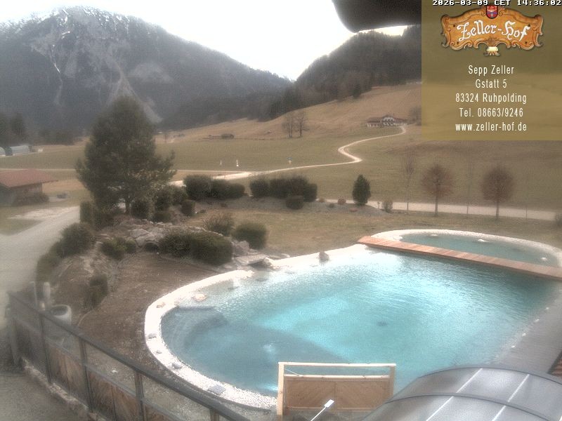 Archiv Foto Webcam Ruhpolding: Blick vom Zeller Hof