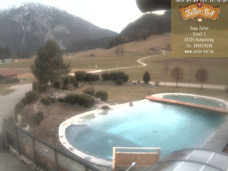 Archiv Foto Webcam Ruhpolding: Blick vom Zeller Hof