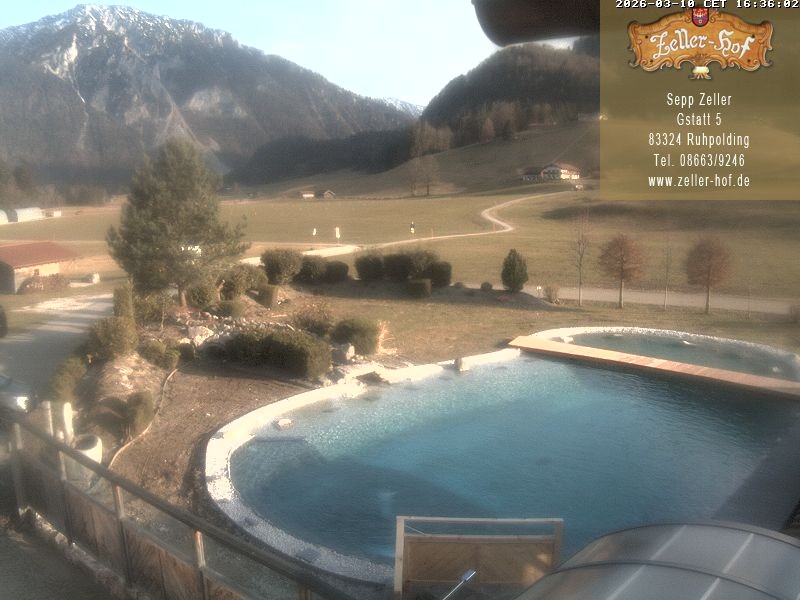 Archiv Foto Webcam Ruhpolding: Blick vom Zeller Hof