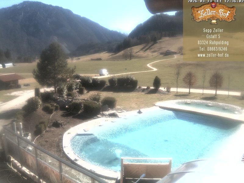 Archiv Foto Webcam Ruhpolding: Blick vom Zeller Hof