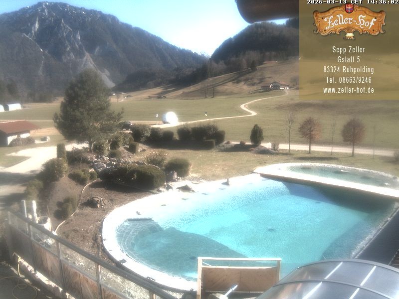 Archiv Foto Webcam Ruhpolding: Blick vom Zeller Hof
