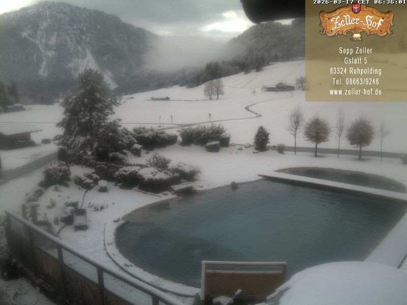 Archiv Foto Webcam Ruhpolding: Blick vom Zeller Hof