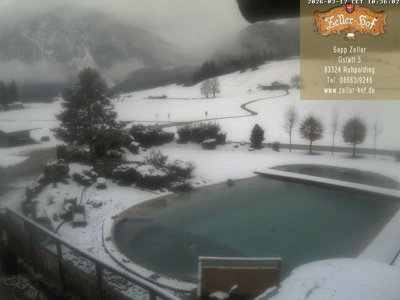 Archiv Foto Webcam Ruhpolding: Blick vom Zeller Hof