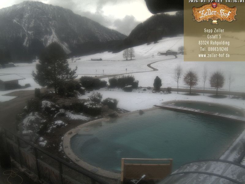 Archiv Foto Webcam Ruhpolding: Blick vom Zeller Hof