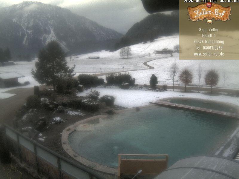 Archiv Foto Webcam Ruhpolding: Blick vom Zeller Hof