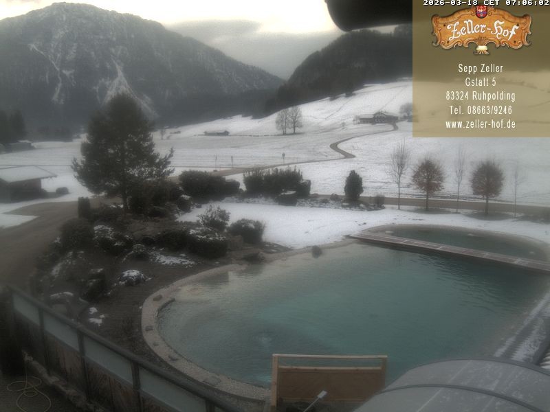 Archiv Foto Webcam Ruhpolding: Blick vom Zeller Hof