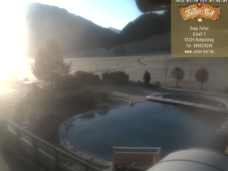 Archiv Foto Webcam Ruhpolding: Blick vom Zeller Hof