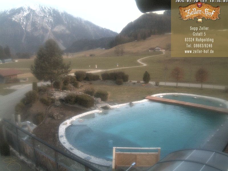 Archiv Foto Webcam Ruhpolding: Blick vom Zeller Hof