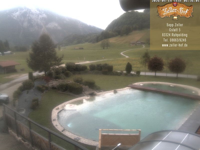 Archiv Foto Webcam Ruhpolding: Blick vom Zeller Hof