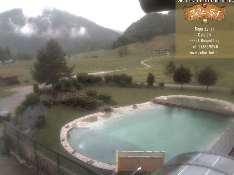 Archiv Foto Webcam Ruhpolding: Blick vom Zeller Hof