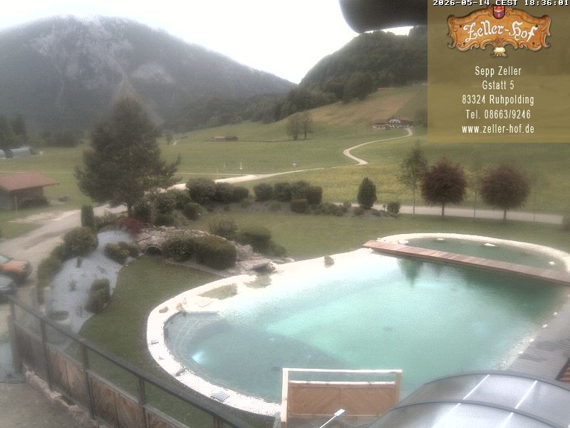 Archiv Foto Webcam Ruhpolding: Blick vom Zeller Hof