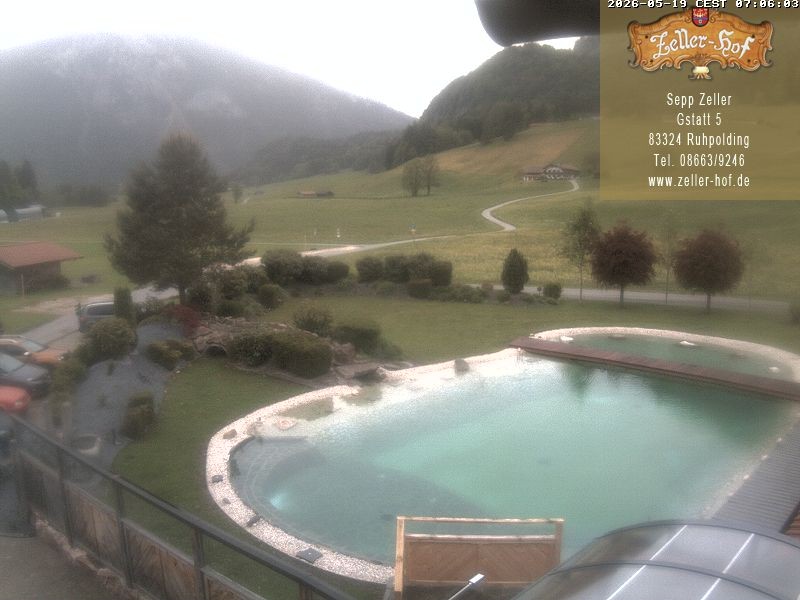 Archiv Foto Webcam Ruhpolding: Blick vom Zeller Hof