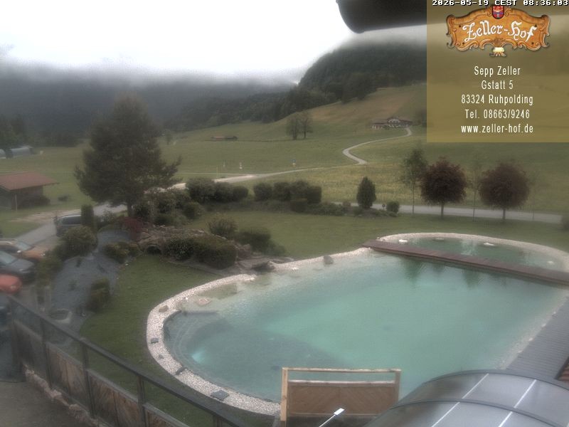 Archiv Foto Webcam Ruhpolding: Blick vom Zeller Hof