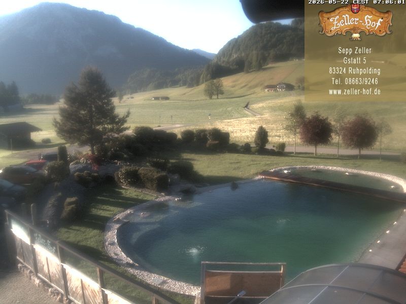Archiv Foto Webcam Ruhpolding: Blick vom Zeller Hof