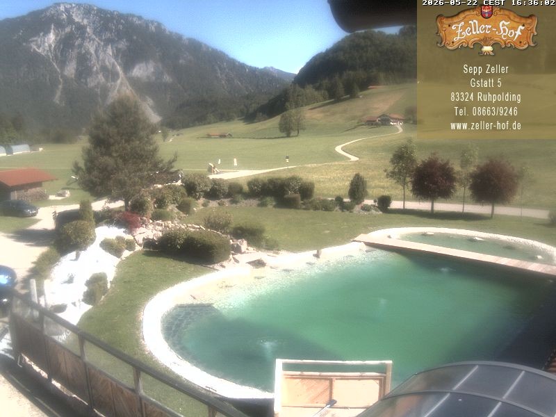 Archiv Foto Webcam Ruhpolding: Blick vom Zeller Hof