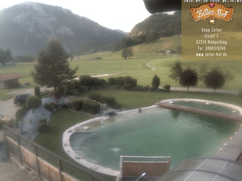 Archiv Foto Webcam Ruhpolding: Blick vom Zeller Hof
