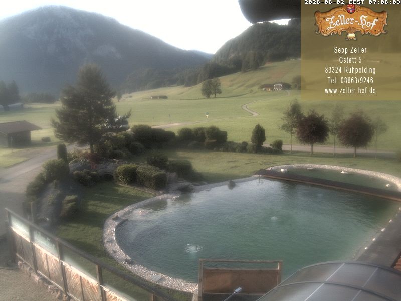 Archiv Foto Webcam Ruhpolding: Blick vom Zeller Hof