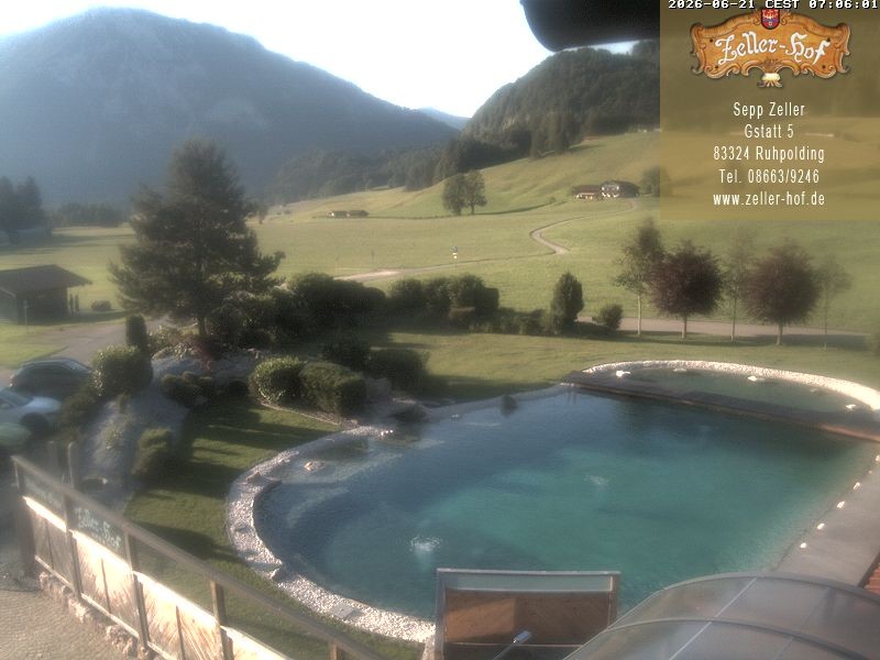 Archiv Foto Webcam Ruhpolding: Blick vom Zeller Hof