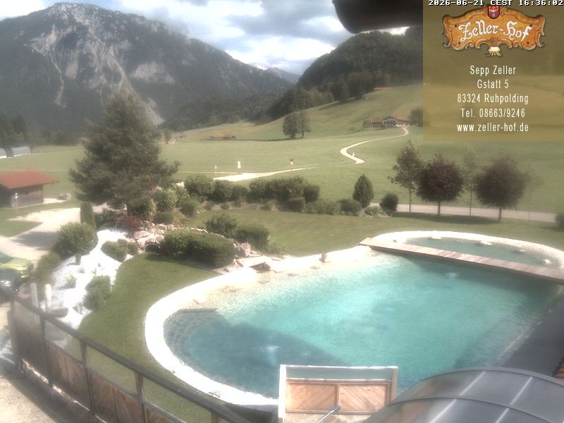 Archiv Foto Webcam Ruhpolding: Blick vom Zeller Hof