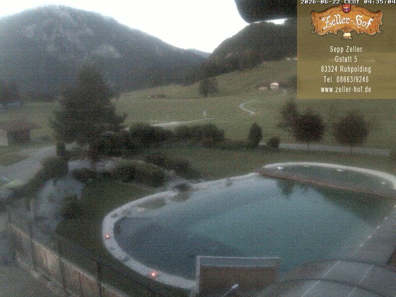 Archiv Foto Webcam Ruhpolding: Blick vom Zeller Hof