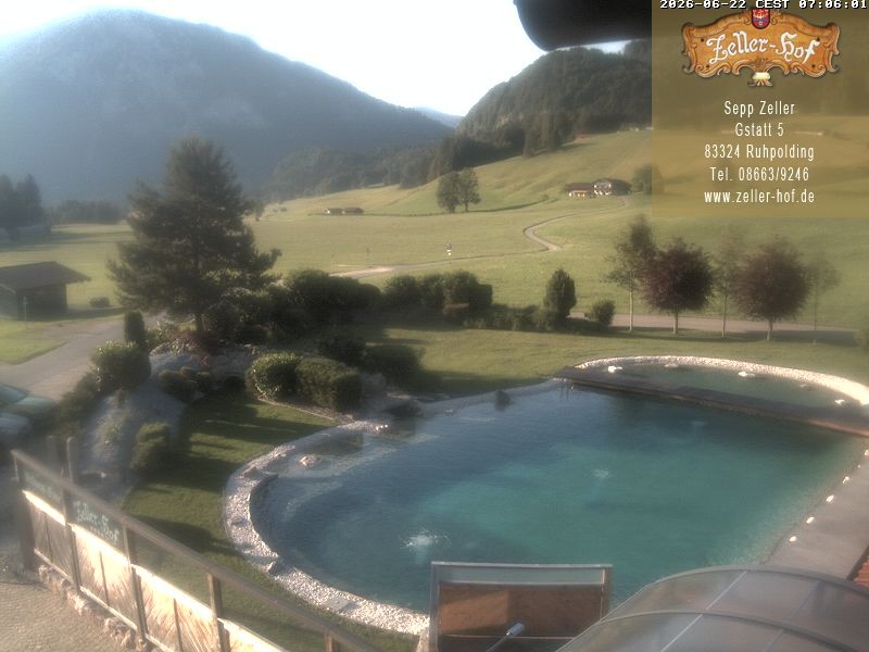 Archiv Foto Webcam Ruhpolding: Blick vom Zeller Hof