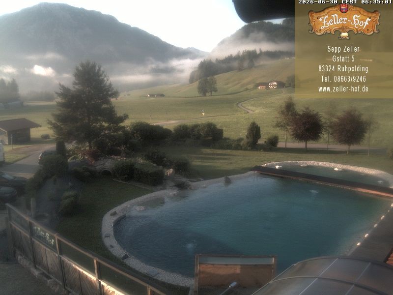 Archiv Foto Webcam Ruhpolding: Blick vom Zeller Hof