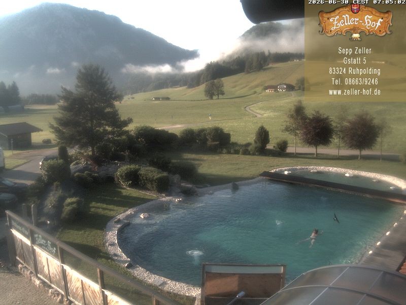 Archiv Foto Webcam Ruhpolding: Blick vom Zeller Hof