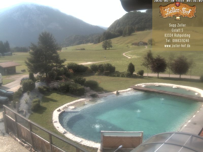 Archiv Foto Webcam Ruhpolding: Blick vom Zeller Hof