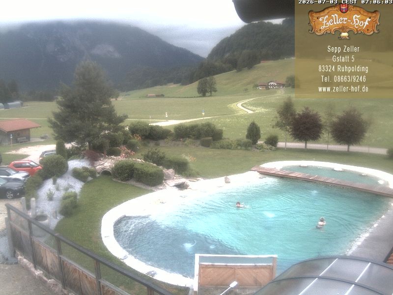 Archiv Foto Webcam Ruhpolding: Blick vom Zeller Hof