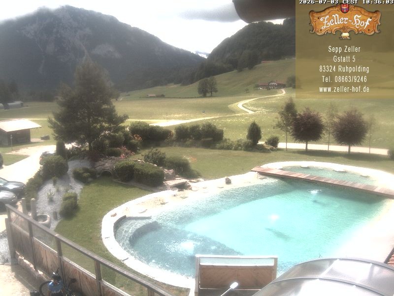 Archiv Foto Webcam Ruhpolding: Blick vom Zeller Hof