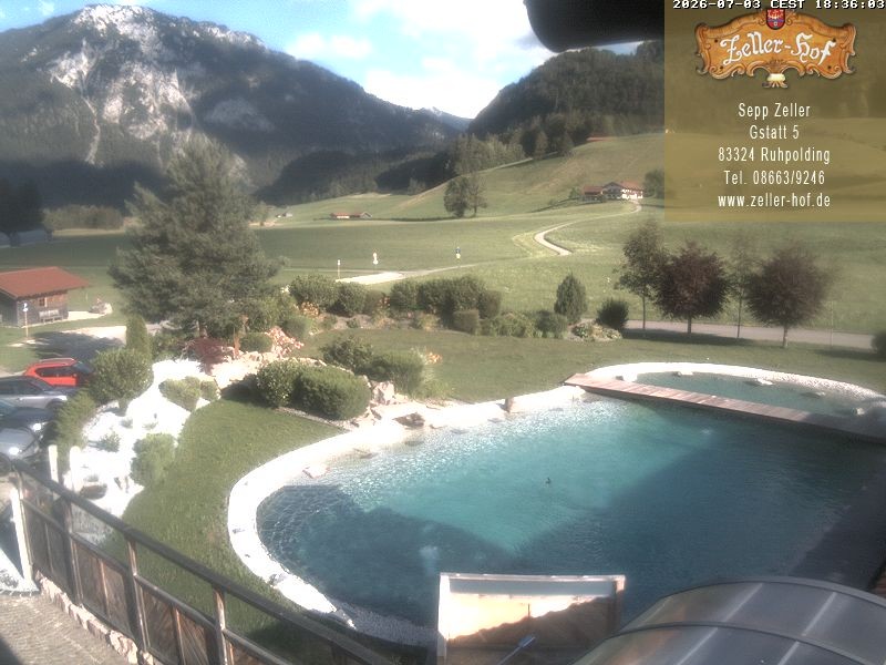 Archiv Foto Webcam Ruhpolding: Blick vom Zeller Hof