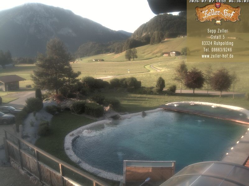 Archiv Foto Webcam Ruhpolding: Blick vom Zeller Hof