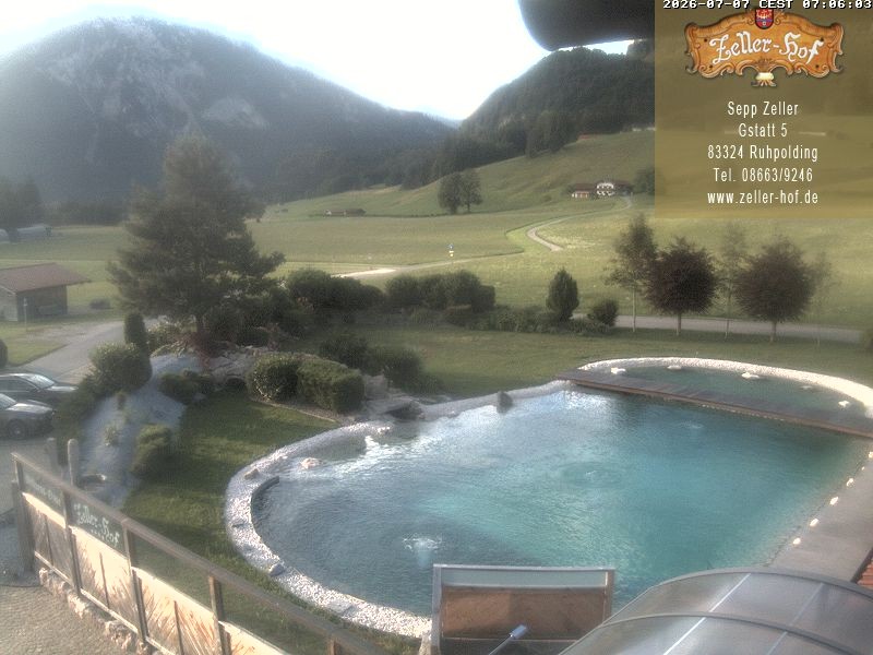 Archiv Foto Webcam Ruhpolding: Blick vom Zeller Hof