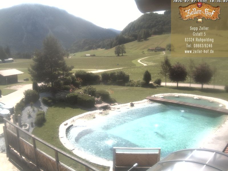 Archiv Foto Webcam Ruhpolding: Blick vom Zeller Hof