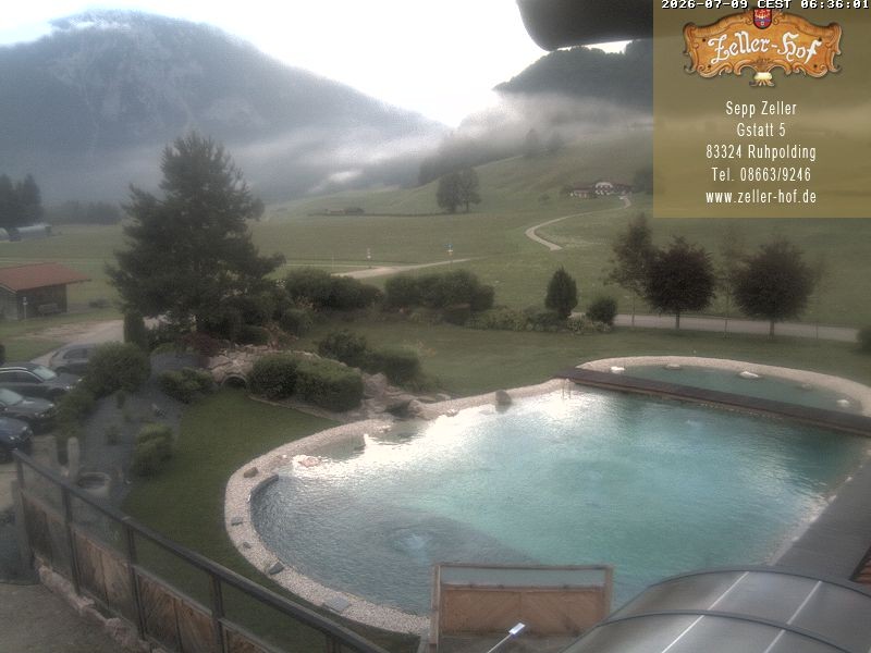 Archiv Foto Webcam Ruhpolding: Blick vom Zeller Hof