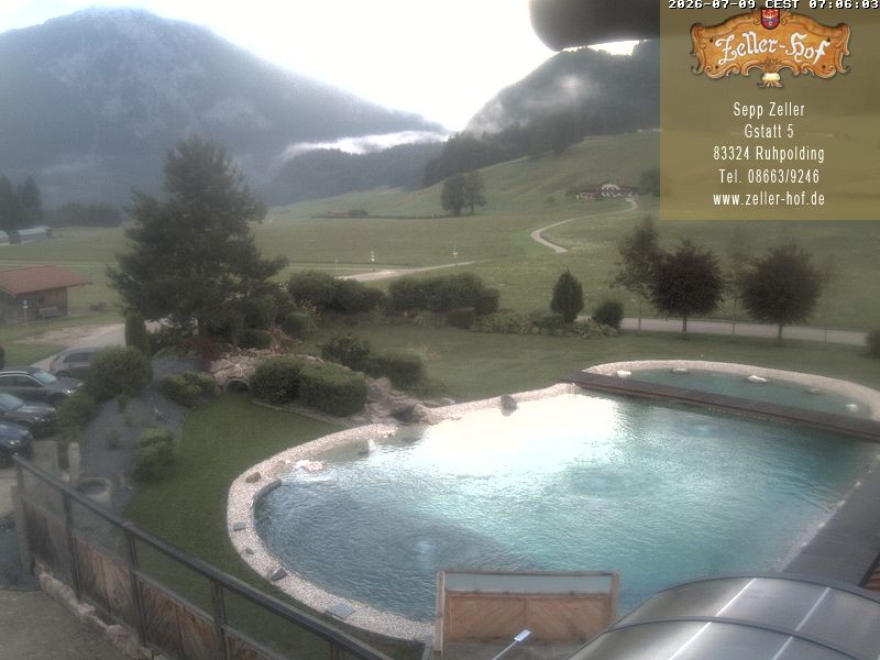 Archiv Foto Webcam Ruhpolding: Blick vom Zeller Hof
