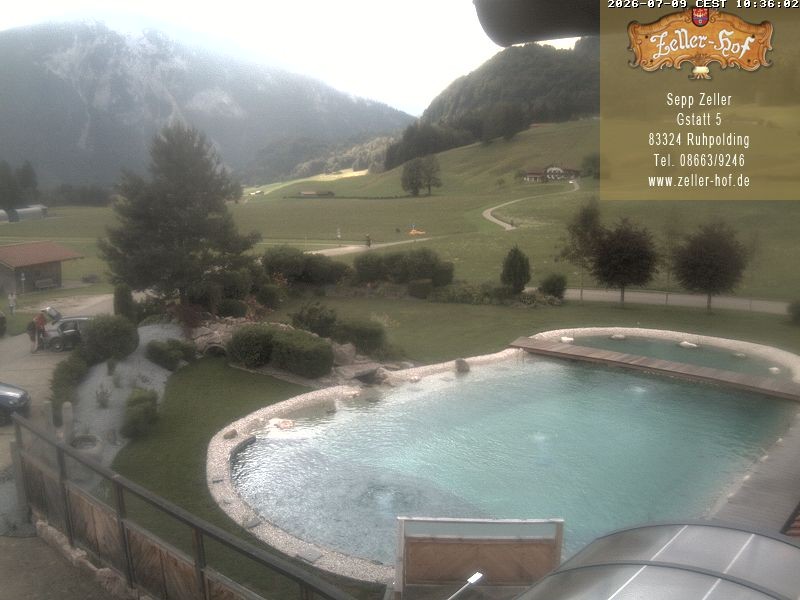 Archiv Foto Webcam Ruhpolding: Blick vom Zeller Hof