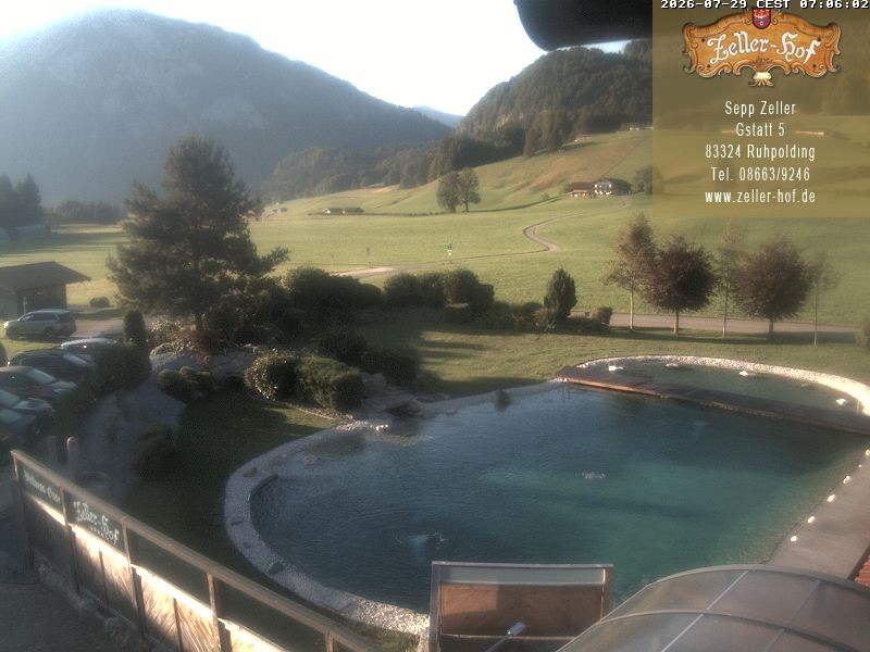 Archiv Foto Webcam Ruhpolding: Blick vom Zeller Hof