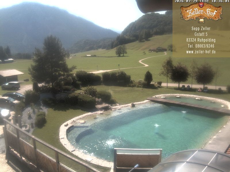 Archiv Foto Webcam Ruhpolding: Blick vom Zeller Hof