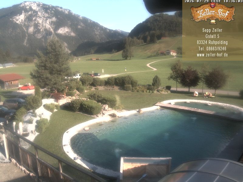 Archiv Foto Webcam Ruhpolding: Blick vom Zeller Hof