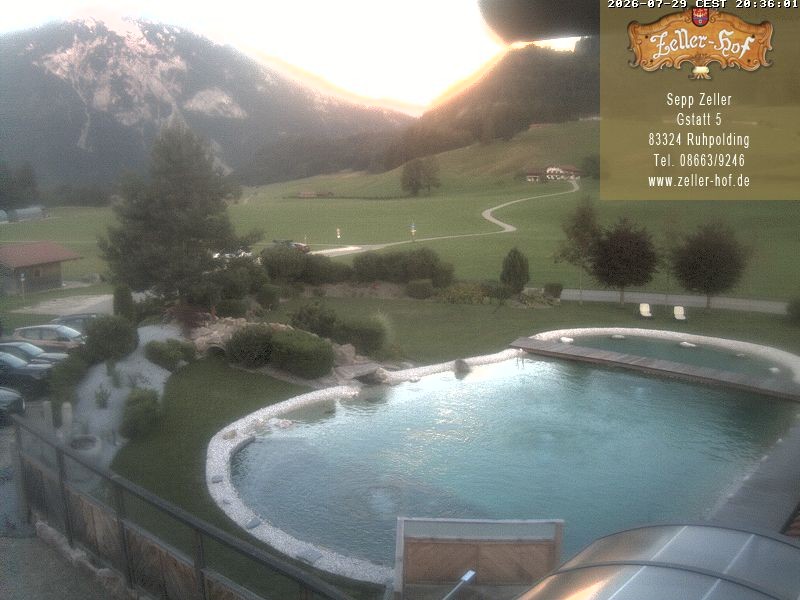 Archiv Foto Webcam Ruhpolding: Blick vom Zeller Hof