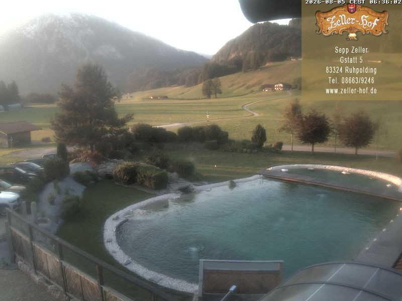 Archiv Foto Webcam Ruhpolding: Blick vom Zeller Hof