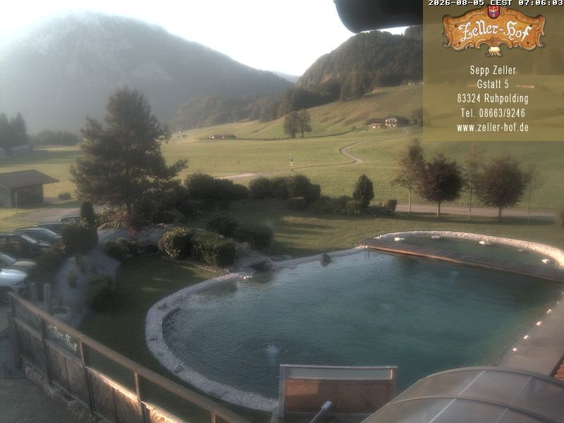Archiv Foto Webcam Ruhpolding: Blick vom Zeller Hof
