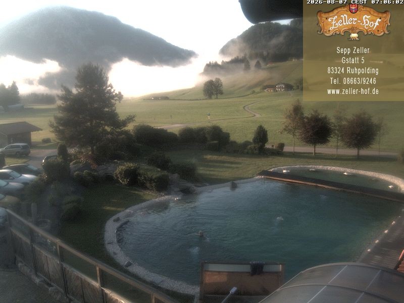 Archiv Foto Webcam Ruhpolding: Blick vom Zeller Hof